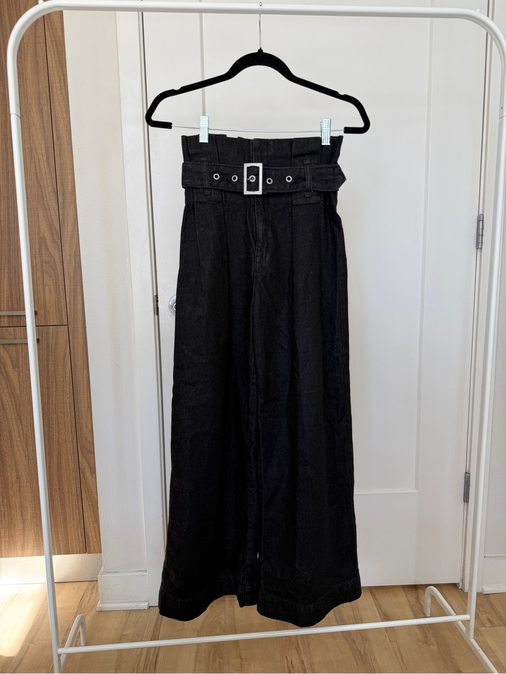 Urban Outfitters Black Denim Buckle Pants